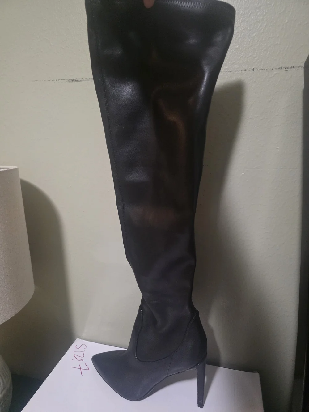 Nine West Black Over-the-Knee Pointed Stiletto Boots